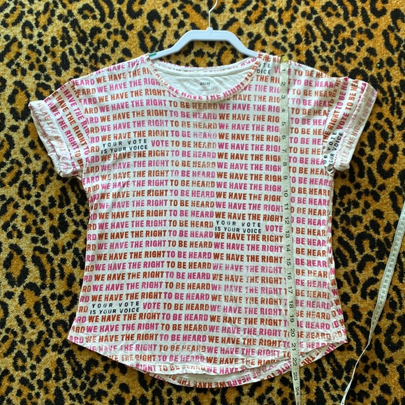 Maeve (Anthropologie) "Your VOTE is your VOICE" short sleeve tee S - Picture 11 of 12